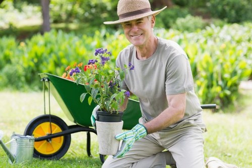 Low-carbon van used by Gardeners Harmondsworth for eco-friendly service routes